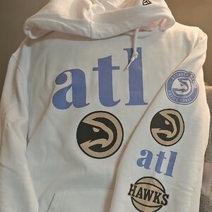 New Era White and Blue ATL Hoodie
